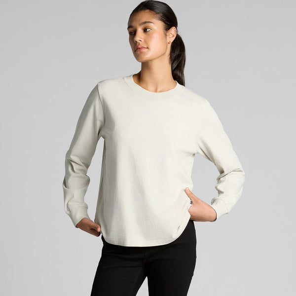 AS Colour Women's Heavy Faded L/S Tee | 4083 (Faded Bone)