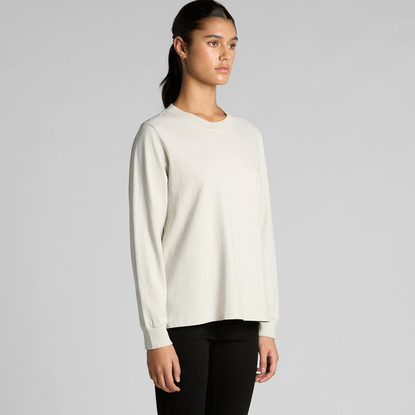 AS Colour Women's Heavy Faded L/S Tee | 4083 (Faded Bone)