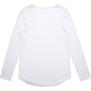 AS Colour 4009 Wo's Mali L/S Tee - Back View | color:White|view:back