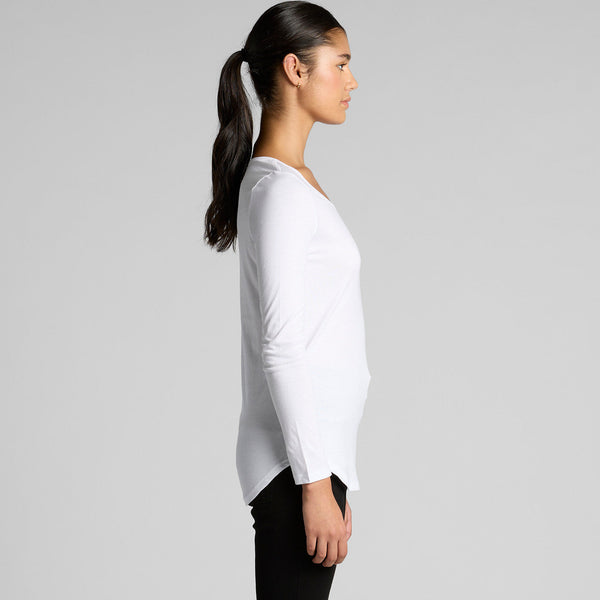 AS Colour Women's Mali L/S Tee | 4009 (White)