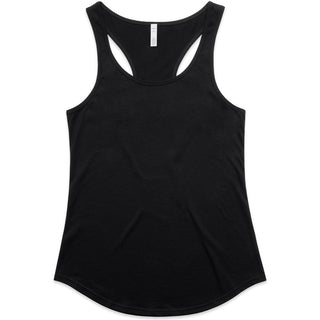 AS Colour 4013 Wo's Mali Racerback - Front View | color:Black|view:front