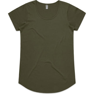 AS Colour 4008 Wo's Mali Tee - Front View | color:Army|view:front