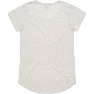 AS Colour 4008 Wo's Mali Tee - Back View | color:Oatmeal Marle|view:back
