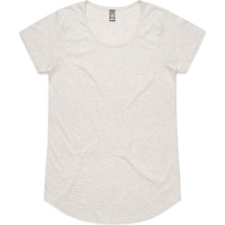 AS Colour 4008 Wo's Mali Tee - Front View | color:Oatmeal Marle|view:front