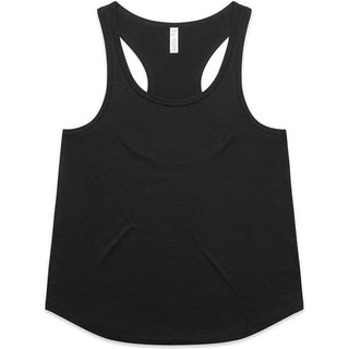 AS Colour 4611 Wo's Maple Active Blend Racerback - Front View | color:Black|view:front