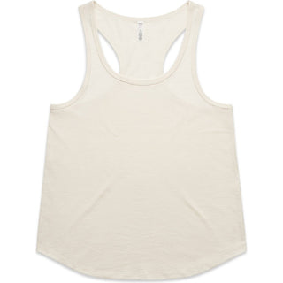 AS Colour 4611 Wo's Maple Active Blend Racerback - Front View | color:Ecru|view:front