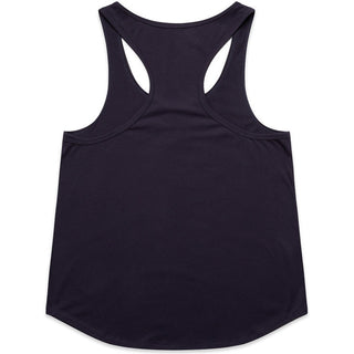 AS Colour 4611 Wo's Maple Active Blend Racerback - Back View | color:Ink Blue|view:back