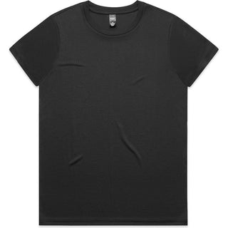 AS Colour 4001A Wo's Maple Active Tee - Front View | color:Black|view:front