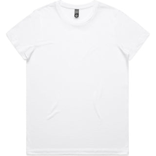 AS Colour 4001A Wo's Maple Active Tee - Front View | color:White|view:front