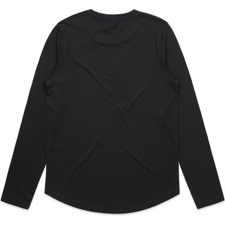 AS Colour 4021 Wo's Maple Curve L/S Tee - Back View | color:Black|view:back