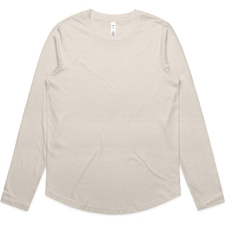 AS Colour 4021 Wo's Maple Curve L/S Tee - Front View | color:Bone|view:front