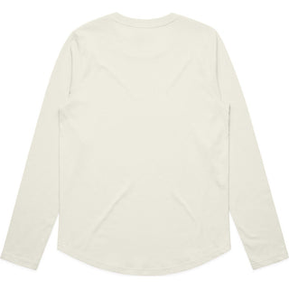 AS Colour 4021 Wo's Maple Curve L/S Tee - Back View | color:Ecru|view:back