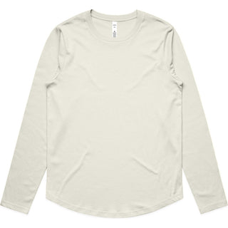 AS Colour 4021 Wo's Maple Curve L/S Tee - Front View | color:Ecru|view:front