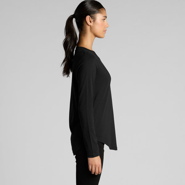 AS Colour Women's Maple Curve L/S Tee | 4021 (Black)