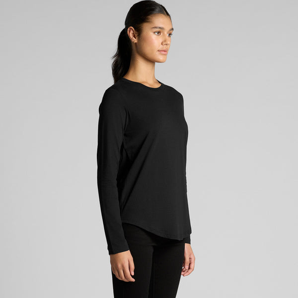 AS Colour Women's Maple Curve L/S Tee | 4021 (Black)