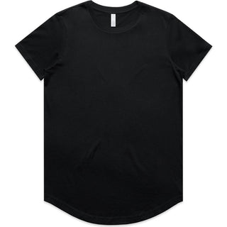 AS Colour 4024 Wo's Maple Curve Tee - Front View | color:Black|view:front