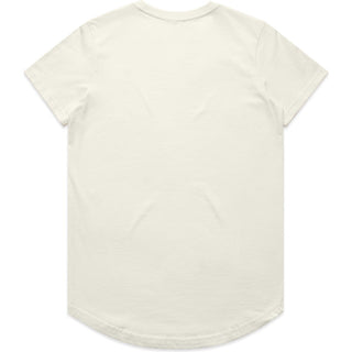 AS Colour 4024 Wo's Maple Curve Tee - Back View | color:Ecru|view:back