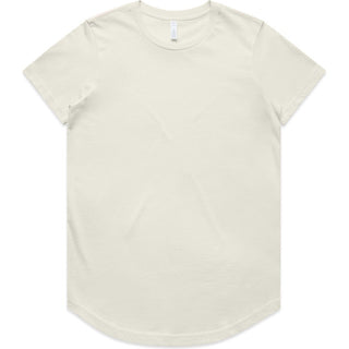 AS Colour 4024 Wo's Maple Curve Tee - Front View | color:Ecru|view:front