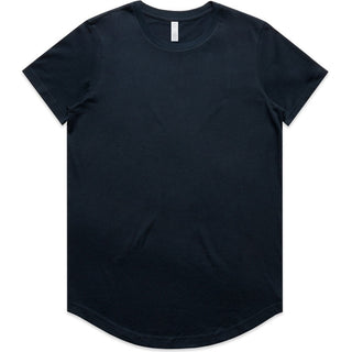 AS Colour 4024 Wo's Maple Curve Tee - Front View | color:Navy|view:front