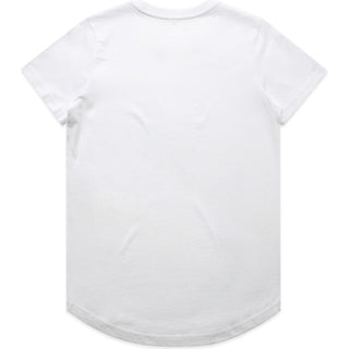AS Colour 4024 Wo's Maple Curve Tee - Back View | color:White|view:back