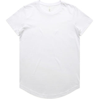 AS Colour 4024 Wo's Maple Curve Tee - Front View | color:White|view:front