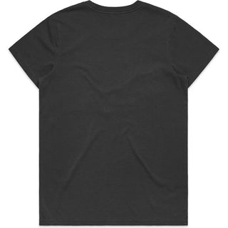 AS Colour 4065 Wo's Maple Faded Tee - Back View | color:Faded Black|view:back