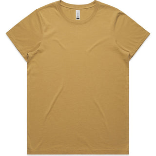 AS Colour 4065 Wo's Maple Faded Tee - Front View | color:Faded Mustard|view:front