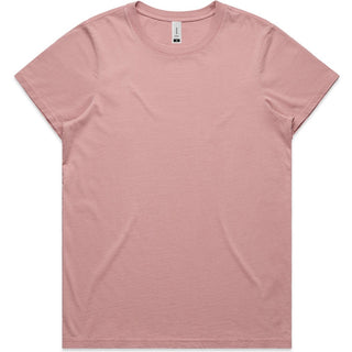 AS Colour 4065 Wo's Maple Faded Tee - Front View | color:Faded Rose|view:front