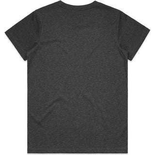 AS Colour 4001M Wo's Maple Marle Tee - Back View | color:Asphalt Marle|view:back