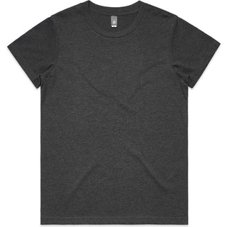 AS Colour 4001M Wo's Maple Marle Tee - Front View | color:Asphalt Marle|view:front