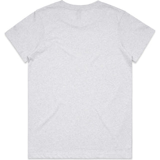 AS Colour 4001M Wo's Maple Marle Tee - Back View | color:White Marle|view:back