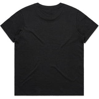 AS Colour  Wo's Maple Minus Tee [-8cm] 4025 (Black) - Back View | color:|view:back