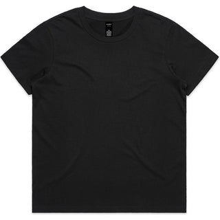 AS Colour  Wo's Maple Minus Tee [-8cm] 4025 (Black) - Front View | color:|view:front