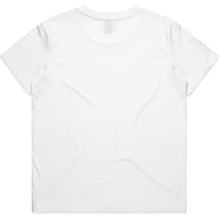 AS Colour  Wo's Maple Minus Tee [-8cm] 4025 (White) - Back View | color:|view:back
