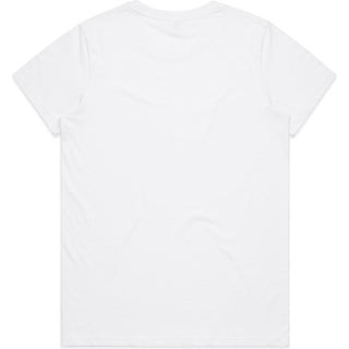 AS Colour 4001G Wo's Maple Organic Tee - Back View | color:White|view:back