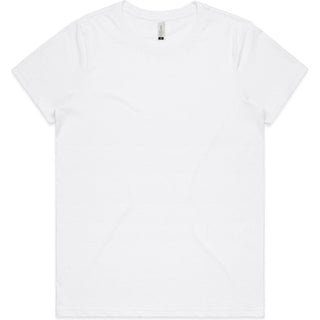 AS Colour 4001G Wo's Maple Organic Tee - Front View | color:White|view:front