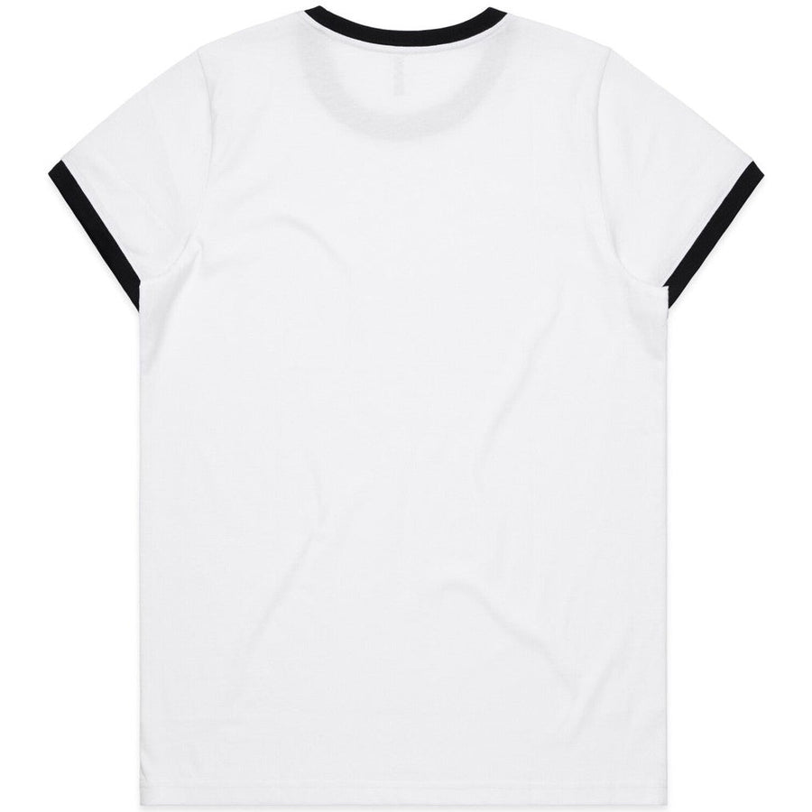 AS Colour Women's Maple Ringer Tee | 4053 (White/Black)