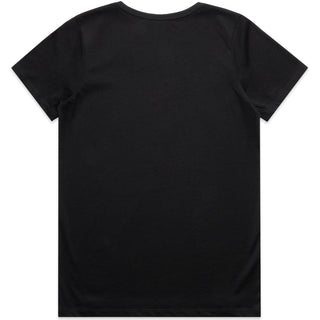AS Colour 4019 Wo's Maple Scoop Tee - Back View | color:Black|view:back