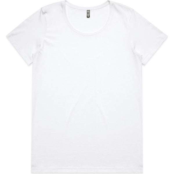 AS Colour Women's Maple Scoop Tee | 4019 (White)