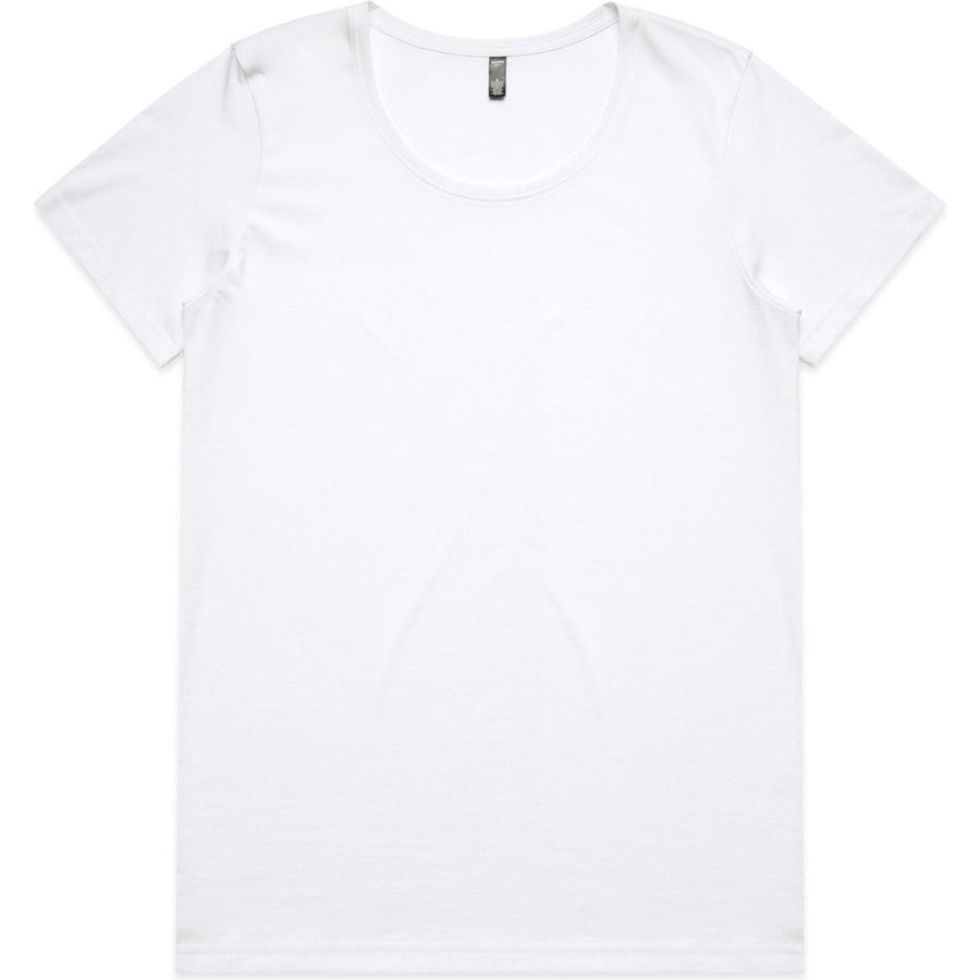 AS Colour Women's Maple Scoop Tee | 4019 (White)