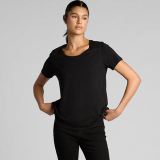 AS Colour Women's Maple Scoop Tee | 4019 (White)