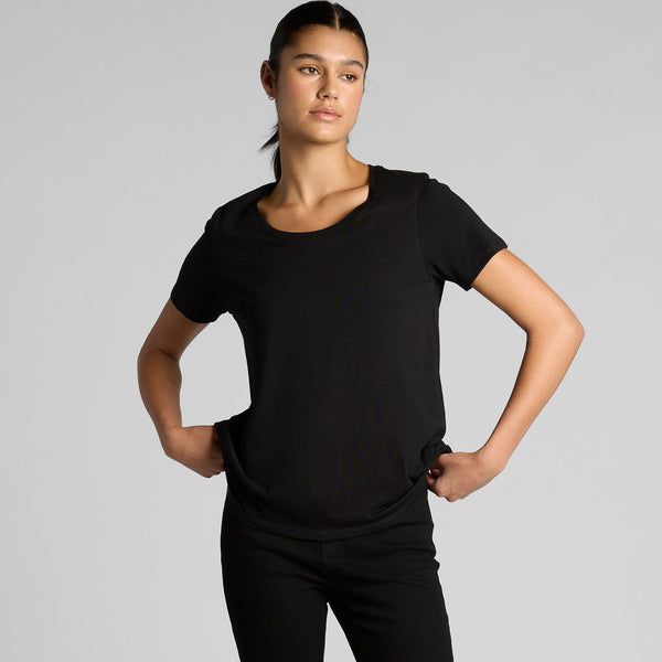 AS Colour Women's Maple Scoop Tee | 4019 (White)