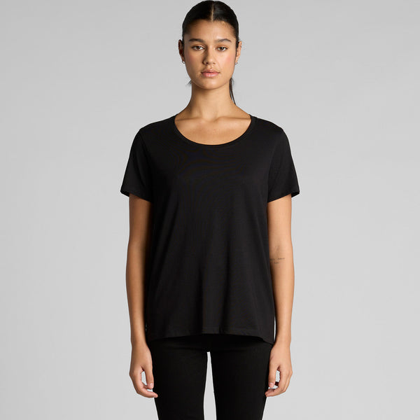 AS Colour Women's Maple Scoop Tee | 4019 (Black)