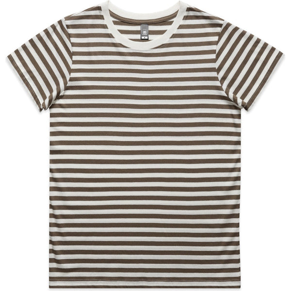 AS Colour Women's Maple Stripe Tee | 4037 (Natural/Walnut)