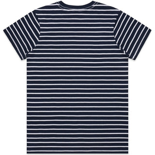 AS Colour 4037 Wo's Maple Stripe Tee - Back View | color:Navy/White|view:back