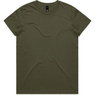 AS Colour 4001 Wo's Maple Tee - Front View | color:Army|view:front