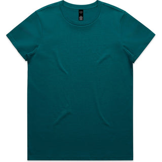 AS Colour 4001 Wo's Maple Tee - Front View | color:Atlantic|view:front