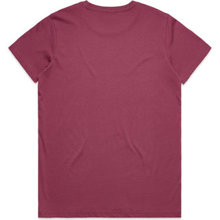 AS Colour 4001 Wo's Maple Tee - Back View | color:Berry|view:back