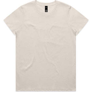 AS Colour 4001 Wo's Maple Tee - Front View | color:Bone|view:front
