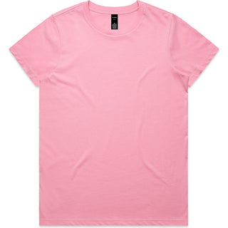 AS Colour 4001 Wo's Maple Tee - Front View | color:Bubblegum|view:front